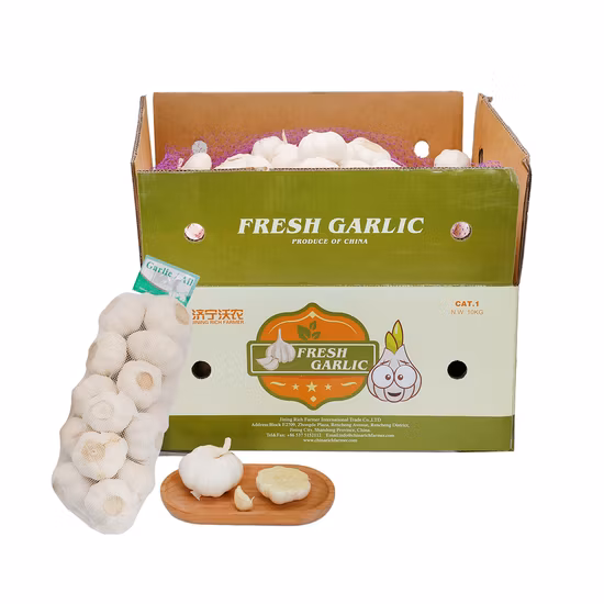 Aglio barbuto, aglio cinese, nuovo raccolto, aglio bianco regolare fresco, 5-6 cm